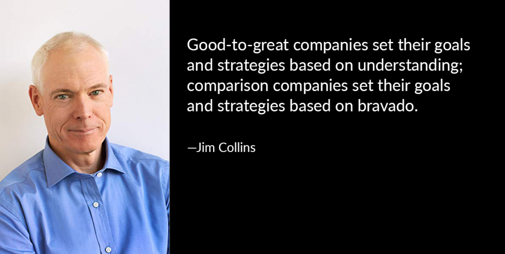 Best leadership quotes from Jim Collins (Good to Great)